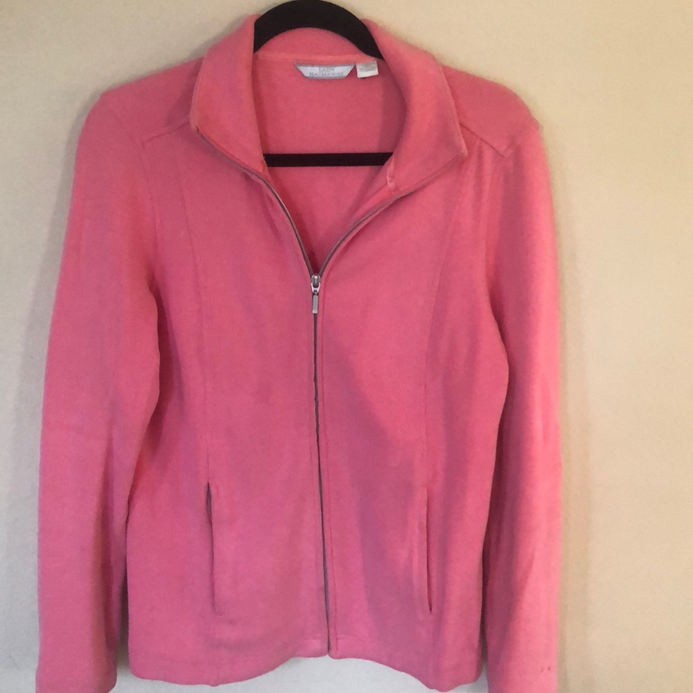 SZ L Ladies Front Zipper Light Weight Jacket. EUC